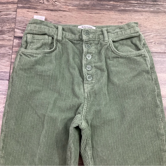 Reformation Jeans Cynthia Corduroy Buttonfly Jeans - Picture 4 of 6
